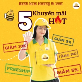 Khuyến Mãi Bánh Kem Hương Vị Việt 50%